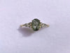 18 Karat Gold Plated ring Energetic Green Crystal