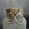 Vintage Spiral Earrings in Vintage Silver 925