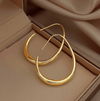 Large 18 Karat Gold Plated hoop earrings