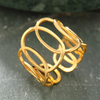 18 Karat Gold Plated ring in circles