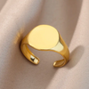 18 Karat Gold Plated ring with Round Seal