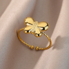 18 Karat Gold Plated butterfly ring