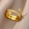 18 Karat Gold Plated snake ring