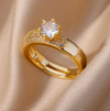 18 Karat Gold Plated ring with Queen Stone