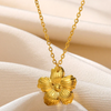 18 Karat Gold Plated Hawaiian Flower Necklace