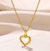 18 Karat Gold Plated Heart Pattern Necklace