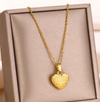 18 Karat Gold Plated Mayan style heart necklace