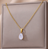 18 Karat Gold Plated necklace with crystal quartz zodiac stone