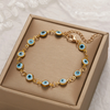 Turquoise 18 Karat Gold Plated bracelet against the evil eye