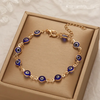 Blue 18 Karat Gold Plated bracelet against the evil eye