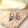 Sterling Silver 925 mini eternal heart hoop earrings