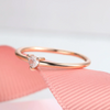 18K Rose gold plated small zirconia classic fine ring