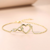 Heart bracelet with infinity in 18K gold plating