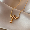 18K gold plated birth necklace