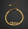 18K Gold plated snake breast chain bracelet