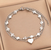 Bracelet full of hearts in Sterling Silver 925