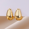 18K gold plated modern water drop earrings