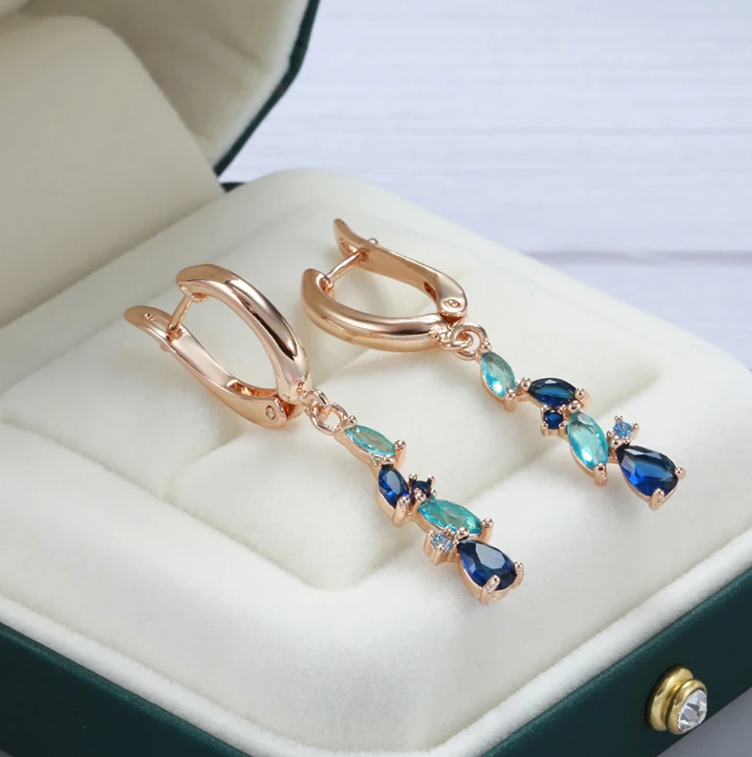 Tears of the sea Set with 18K Rose gold plating