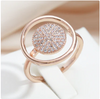 Adjustable 18K Rose Gold Plated zirconia ring