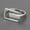 Adjustable modernist ring made of 925 sterling silver