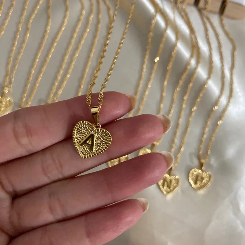 Eternal Love Necklace with 18K Gold Plated Initials