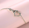 Heart bracelet with infinity in sterling silver 925