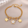 Classic chain bracelet in 18 Karat Gold Plated with enameled stars