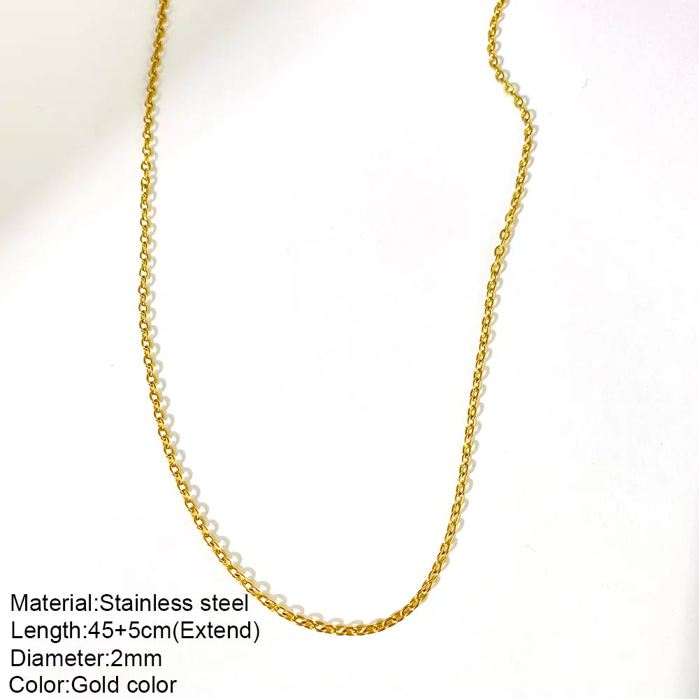 18K Gold Plated Tiny Shine Initials Necklace with FREE Snake Chain Included