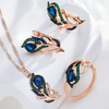 Peacock Set with 18K rose gold plating