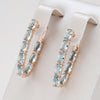 18K Rose Gold Aquamarine Earrings