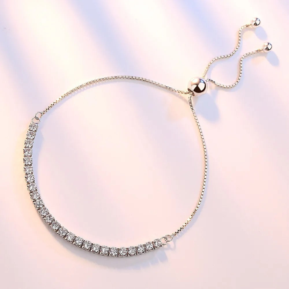 Beautiful 925 sterling silver and zirconia bracelet