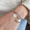 925 sterling silver bracelet Love forever + 2 Free Charms